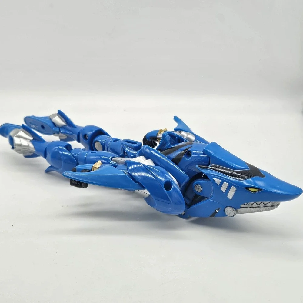 2007 Bandai Power Rangers Jungle Fury Animorphin Blue Shark Transforming Action